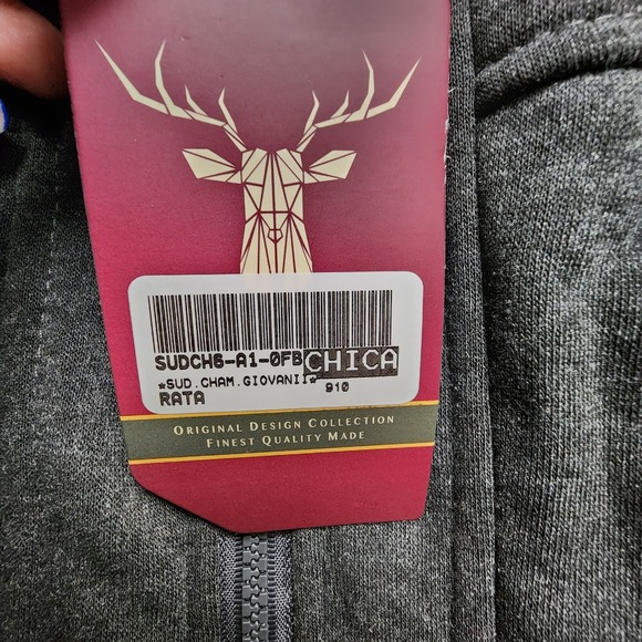 Giovanni Gali Fleece Jacket Mens Small Gray Sherpa Lined‎ Full Zip Hooded NEW - Picture 6 of 13